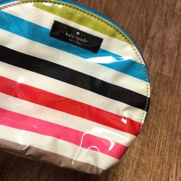 Kate Spade St. Elmo Multicolored Stripe Keri Cosmetic Bag - Picture 3 of 10